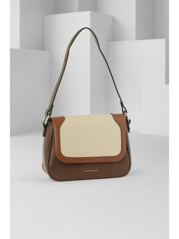 Van Heusen - Women Brown Colorblock Casual Handbag