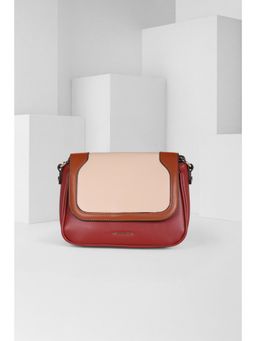 Van Heusen - Women Maroon Colorblock Casual Sling Bag