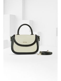 Van Heusen - Women Beige Colorblock Casual Sling Bag With Detachable Strap