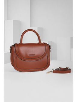 Van Heusen - Women Brown Solid Casual Sling Bag With Detachable Strap