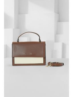 Van Heusen - Women Brown Colorblock Casual Sling Bag With Detachable Strap