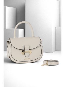 Van Heusen - Women White Solid Casual Sling Bag with Detachable Strap