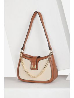 Van Heusen - Women Beige Colorblock Casual Sling Bag