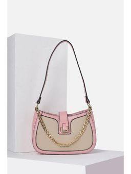 Van Heusen - Women Pink Colorblock Casual Handbag