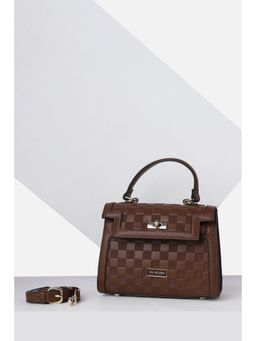 Van Heusen - Women Brown Textured Casual Sling Bag With Detachable Strap