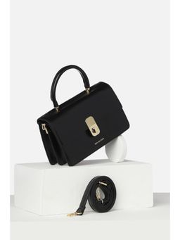 Van Heusen - Women Black Solid Casual Sling Bag With Detachable Strap