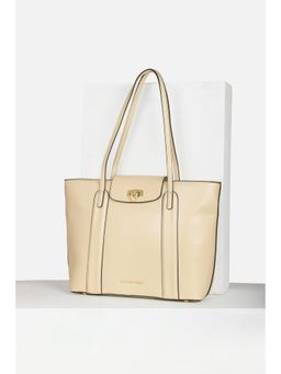 Van Heusen - Women Beige Solid Formal Handbag