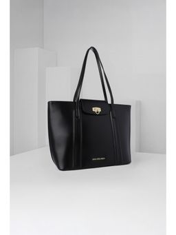 Van Heusen - Women Black Solid Casual Handbag