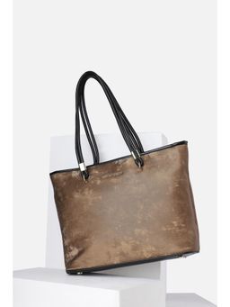 Van Heusen - Women Brown Printed Casual Handbag