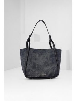 Van Heusen - Women Navy Blue Printed Casual Handbag