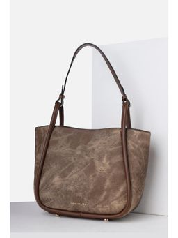 Van Heusen - Women Brown Printed Casual Handbag