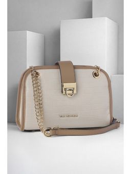 Van Heusen - Women White Textured Casual Handbag