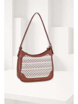 Van Heusen - Women Brown Colorblock Casual Handbag