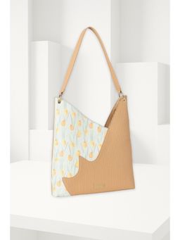 Van Heusen - Women Beige Printed Casual Handbag