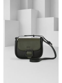 Van Heusen - Women Green Colorblock Casual Sling Bag