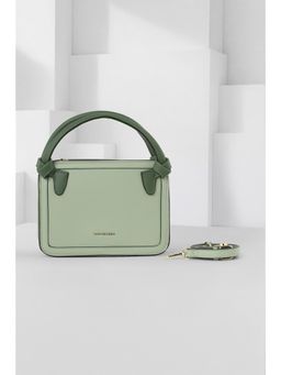 Van Heusen - Women Green Solid Casual Sling Bag With Detachable Strap
