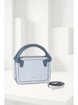 Van Heusen - Women Light Blue Solid Casual Sling Bag With Detachable Strap