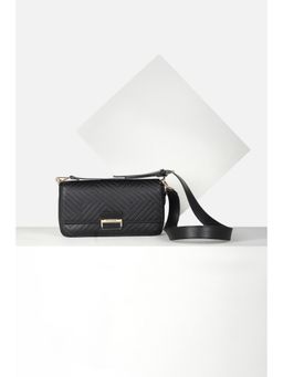 Van Heusen - Women Black Textured Casual Sling Bag