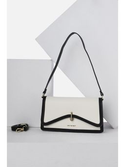 Van Heusen - Women White Colorblock Casual Sling Bag With Detachable Strap