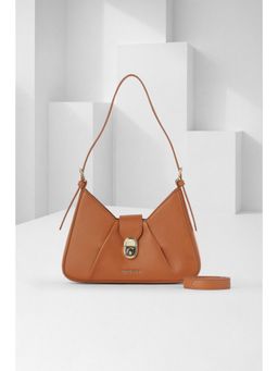 Van Heusen - Women Brown Solid Casual Sling Bag With Detachable Strap