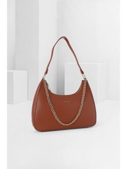 Van Heusen - Women Brown Solid Casual Handbag