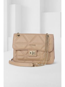 Van Heusen - Women Beige Solid Casual Handbag