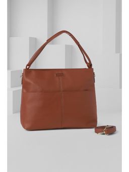 Van Heusen - Women Brown Textured Casual Handbag