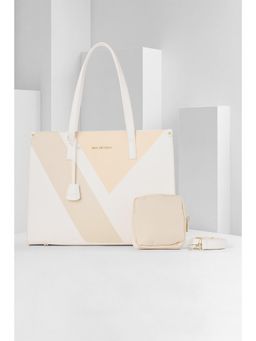 Van Heusen - Women White Colorblock Formal Handbag