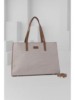 Van Heusen - Women Brown Printed Formal Handbag