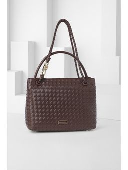 Van Heusen - Women Brown Solid Casual Handbag