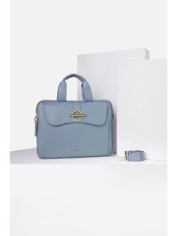 Van Heusen - Women Light Blue Solid Formal Handbag