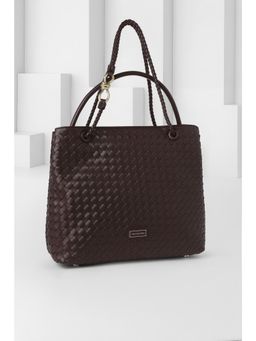 Van Heusen - Women Brown Textured Casual Handbag
