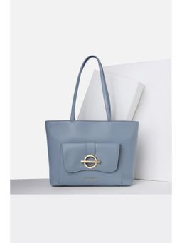 Van Heusen - Women Light Blue Solid Casual Handbag