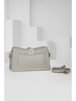 Van Heusen - Women Green Solid Casual Sling Bag With Detachable Strap