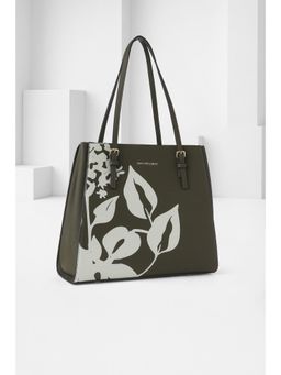 Van Heusen - Women Olive Printed Casual Handbag