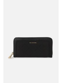 Van Heusen - Women Black Textured Casual Wallet