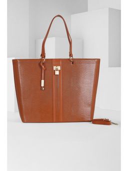 Van Heusen - Women Brown Textured Formal Handbag