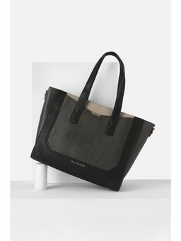 Van Heusen - Women Black Colorblock Formal Handbag