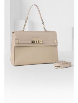 Van Heusen - Women Beige Textured Casual Sling Bag With Detachable Strap