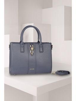 Van Heusen - Women Navy Blue Textured Casual Handbag