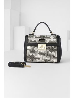 Van Heusen - Women Black Printed Casual Handbag