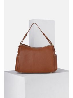 Van Heusen - Women Brown Embroidered Casual Handbag