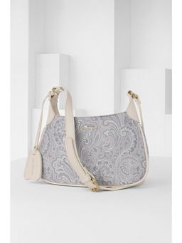 Van Heusen - Women Grey Printed Casual Handbag