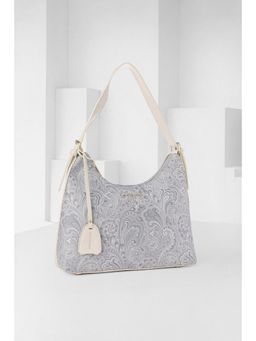 Van Heusen - Women Grey Printed Casual Handbag