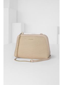 Van Heusen - Women Beige Textured Casual Sling Bag