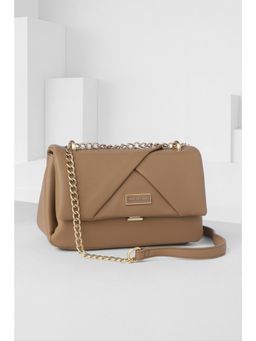 Van Heusen - Women Beige Solid Casual Sling Bag