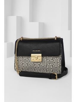 Van Heusen - Women Black Printed Casual Sling Bag