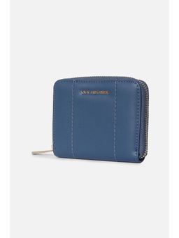 Van Heusen - Women Blue Solid Casual Wallet