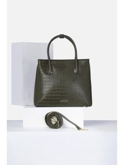 Van Heusen - Women Olive Textured Casual Handbag