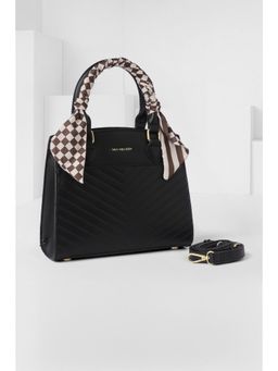 Van Heusen - Women Black Solid Casual Handbag